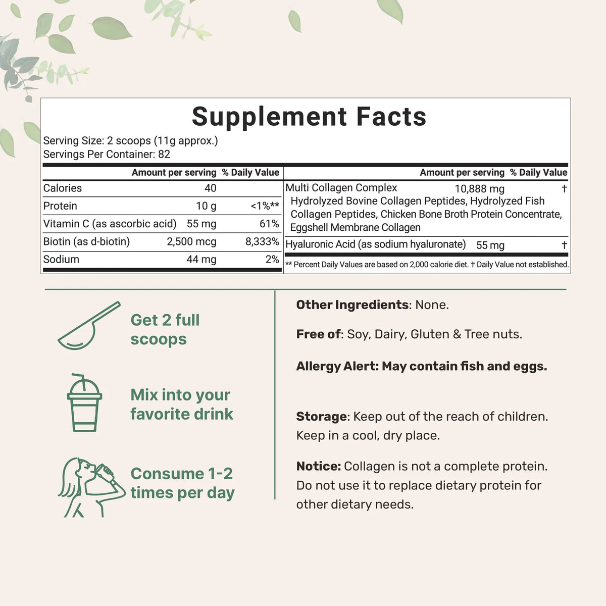 Multi Collagen Peptides Powder | 1 lb Unflavored Grass-Fed