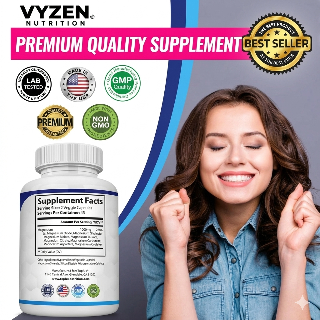 Magnesium Complex 8 Forms | 1000mg 90 Capsules