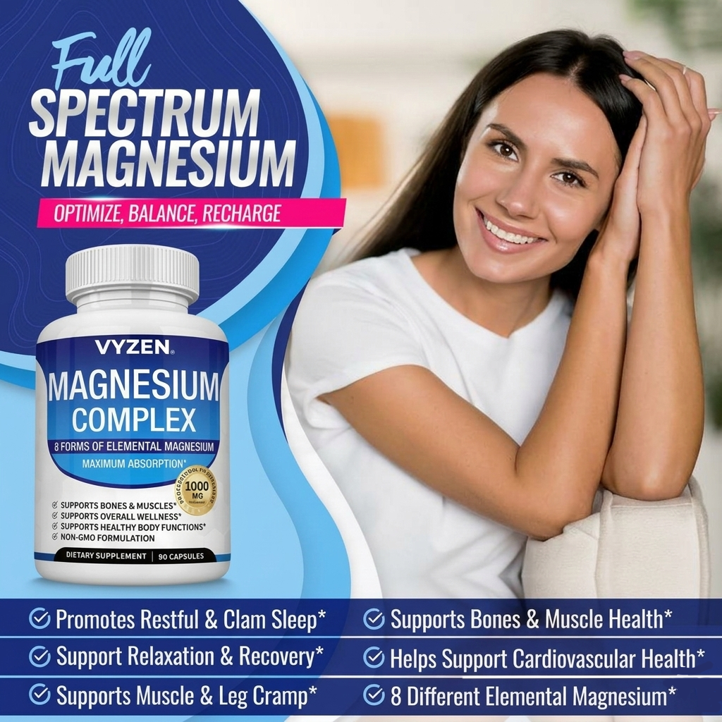 Magnesium Complex 8 Forms | 1000mg 90 Capsules