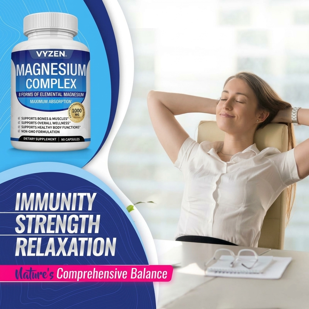 Magnesium Complex 8 Forms | 1000mg 90 Capsules