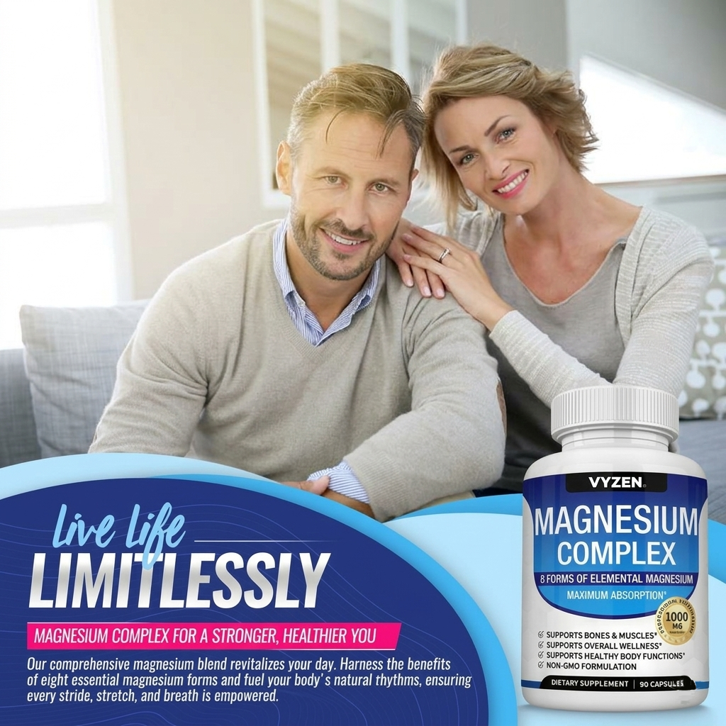 Magnesium Complex 8 Forms | 1000mg 90 Capsules